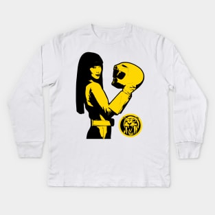 MMPR Yellow Ranger Kids Long Sleeve T-Shirt